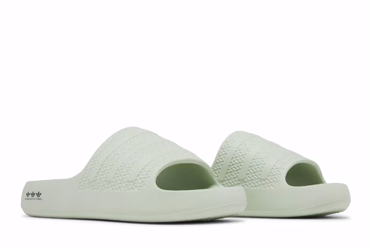 Adidas Women's Adilette Ayoon Slide Linen Green, view 9