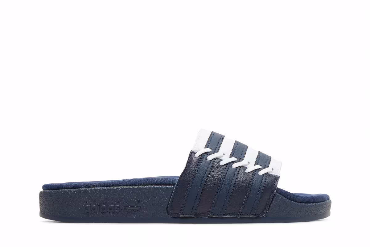 Adidas Women's Adilette Slide Stitched - Collegiate Navy, view 2