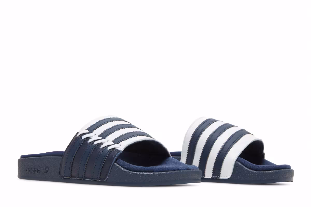 Adidas Women's Adilette Slide Stitched - Collegiate Navy, view 9