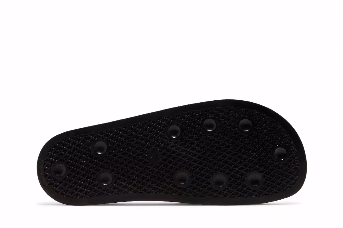 Adidas Adilette Slide J Black White, view 5