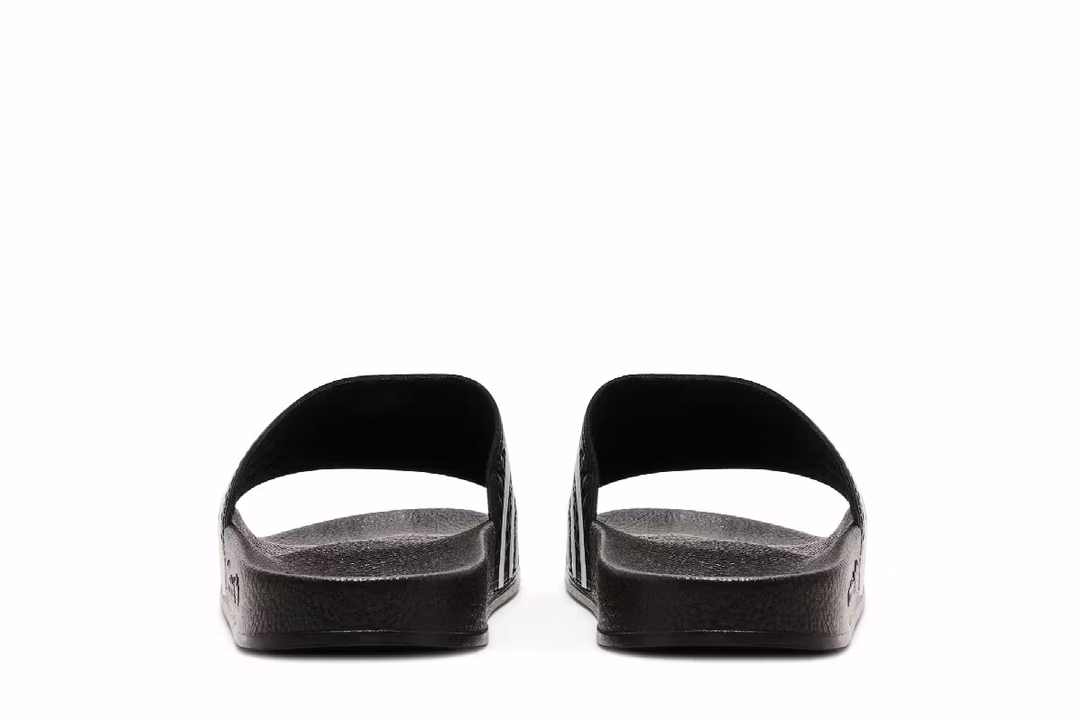 Adidas Adilette Slide J Black White, view 7