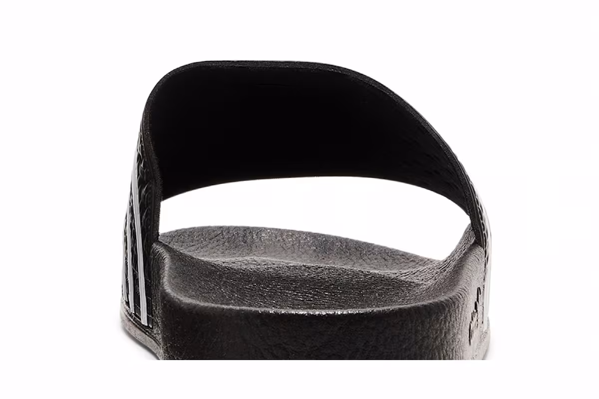 Adidas Adilette Slide J Black White, view 8