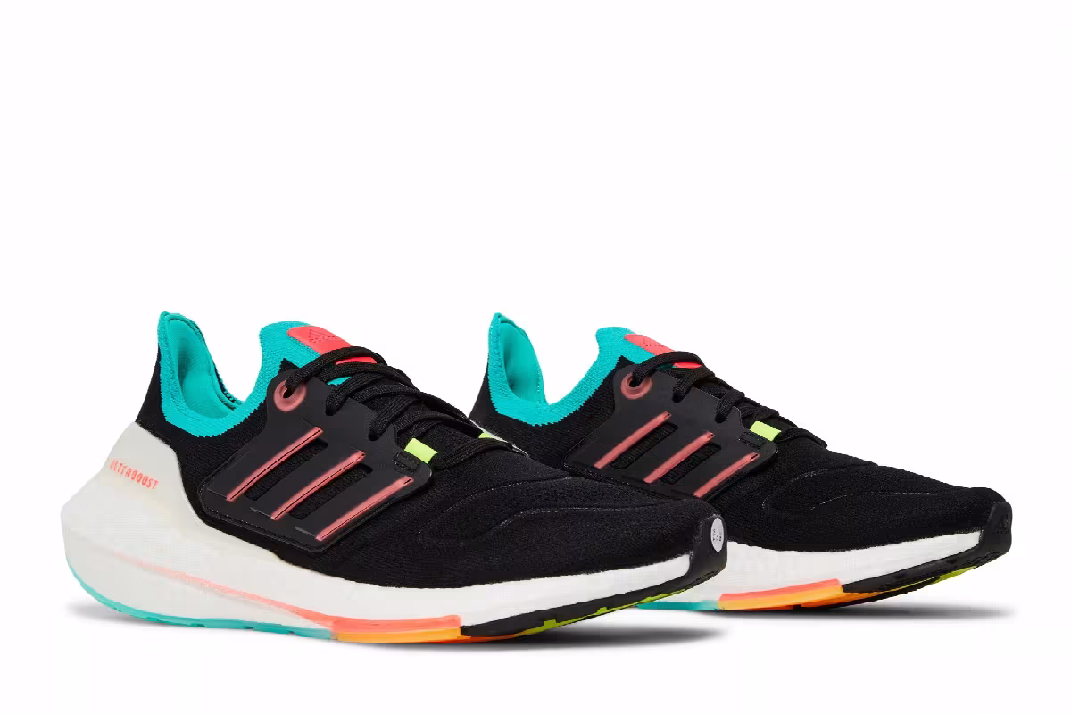 adidas UltraBoost 22 Black Turbo Mint, view 9