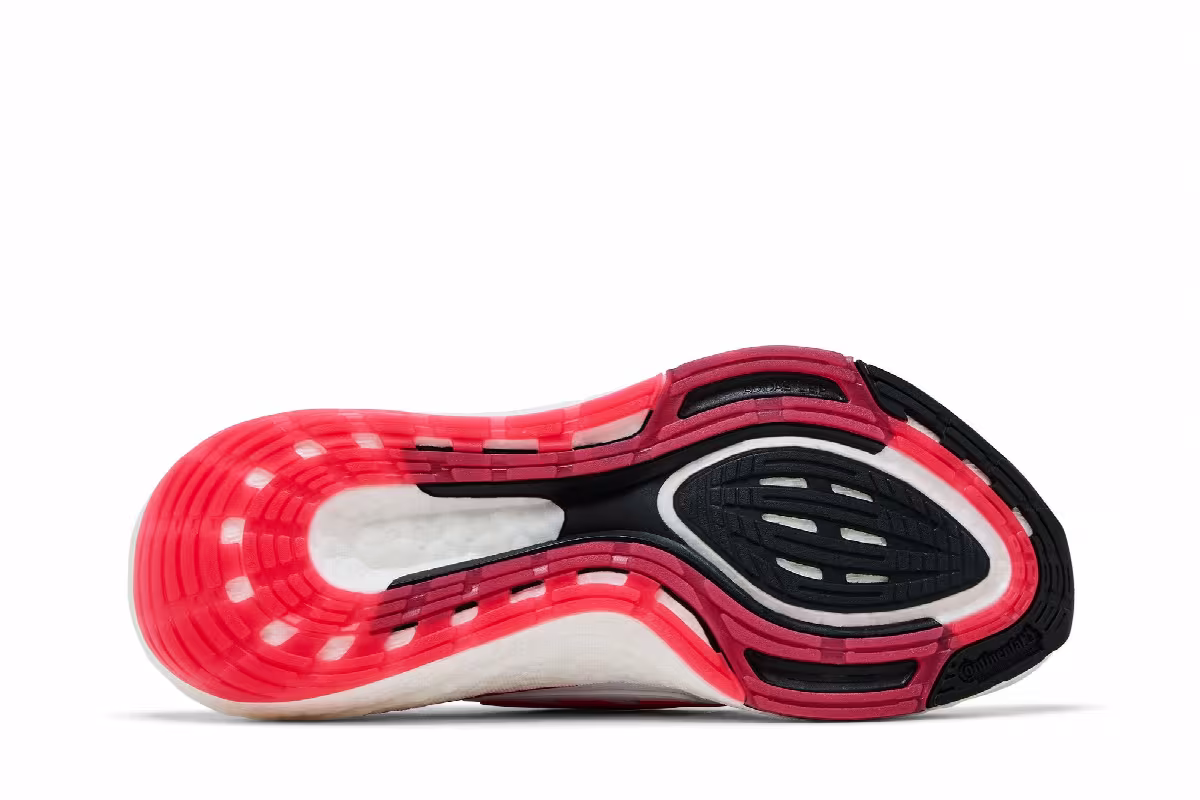 adidas UltraBoost 22 White Vivid Red, view 5