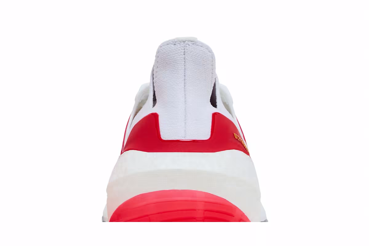 adidas UltraBoost 22 White Vivid Red, view 8
