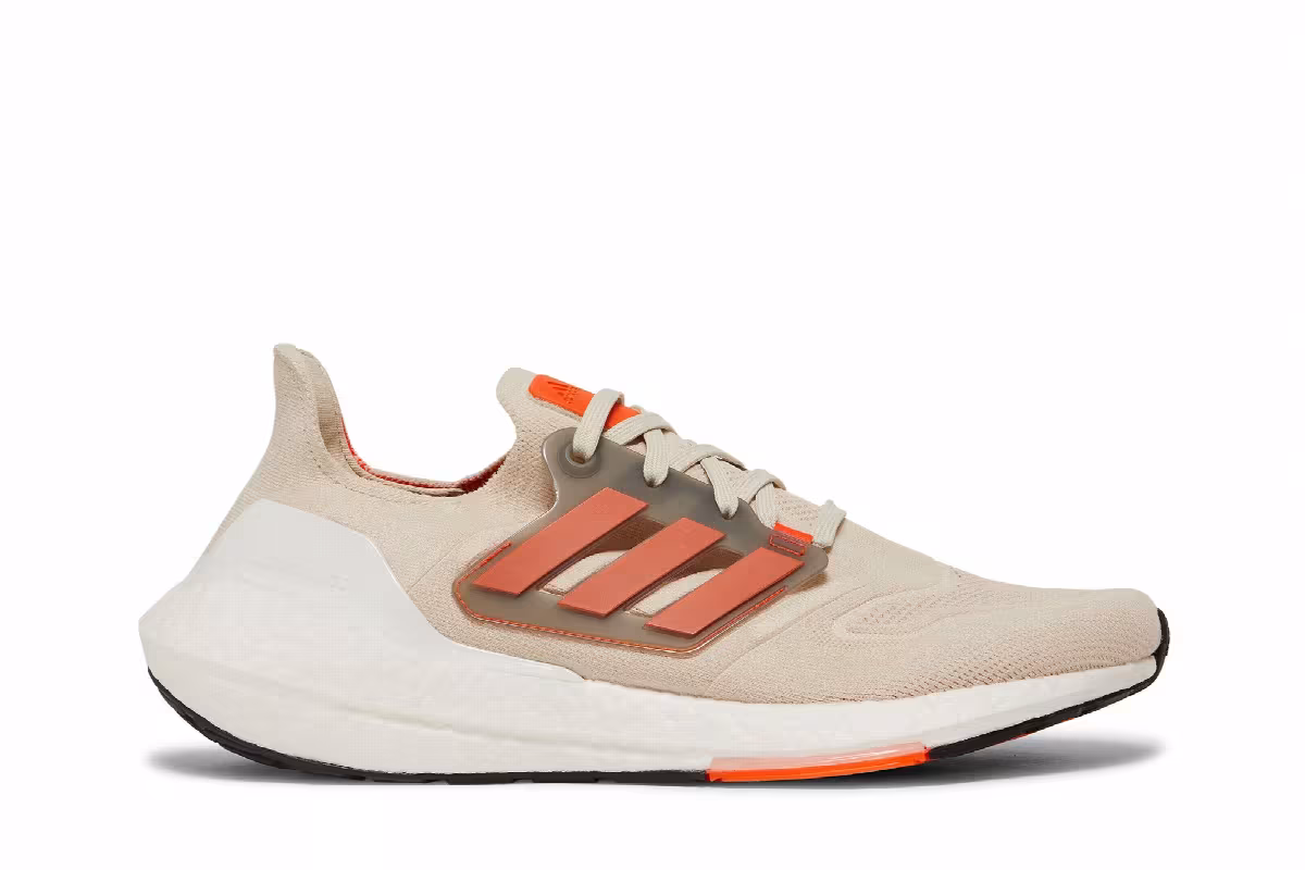 adidas Men's UltraBoost 22 Aluminium Impact Orange, view 2