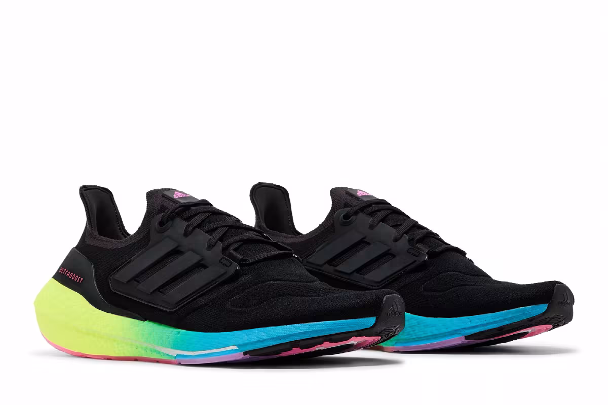 adidas UltraBoost 22 Black Multi Gradient, view 9