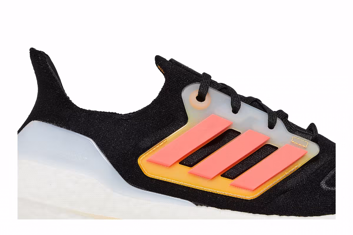 adidas UltraBoost 22 Black Flash Orange, view 3