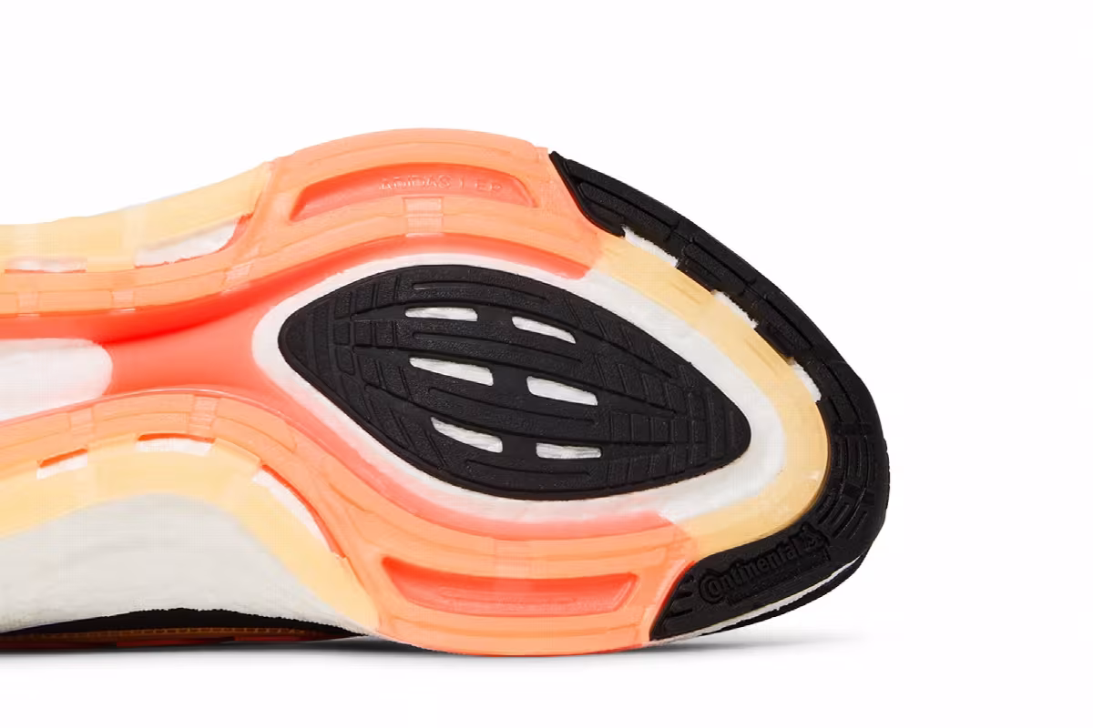 adidas UltraBoost 22 Black Flash Orange, view 6