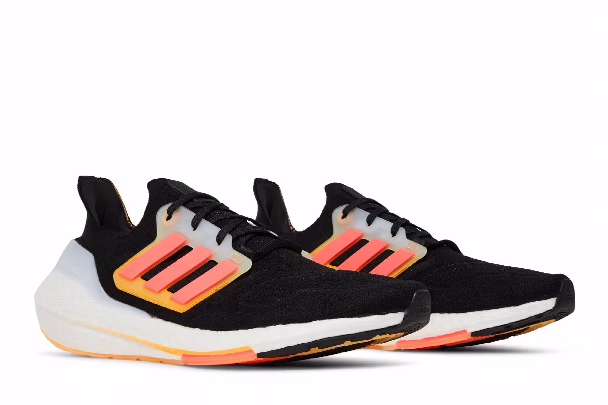 adidas UltraBoost 22 Black Flash Orange, view 9