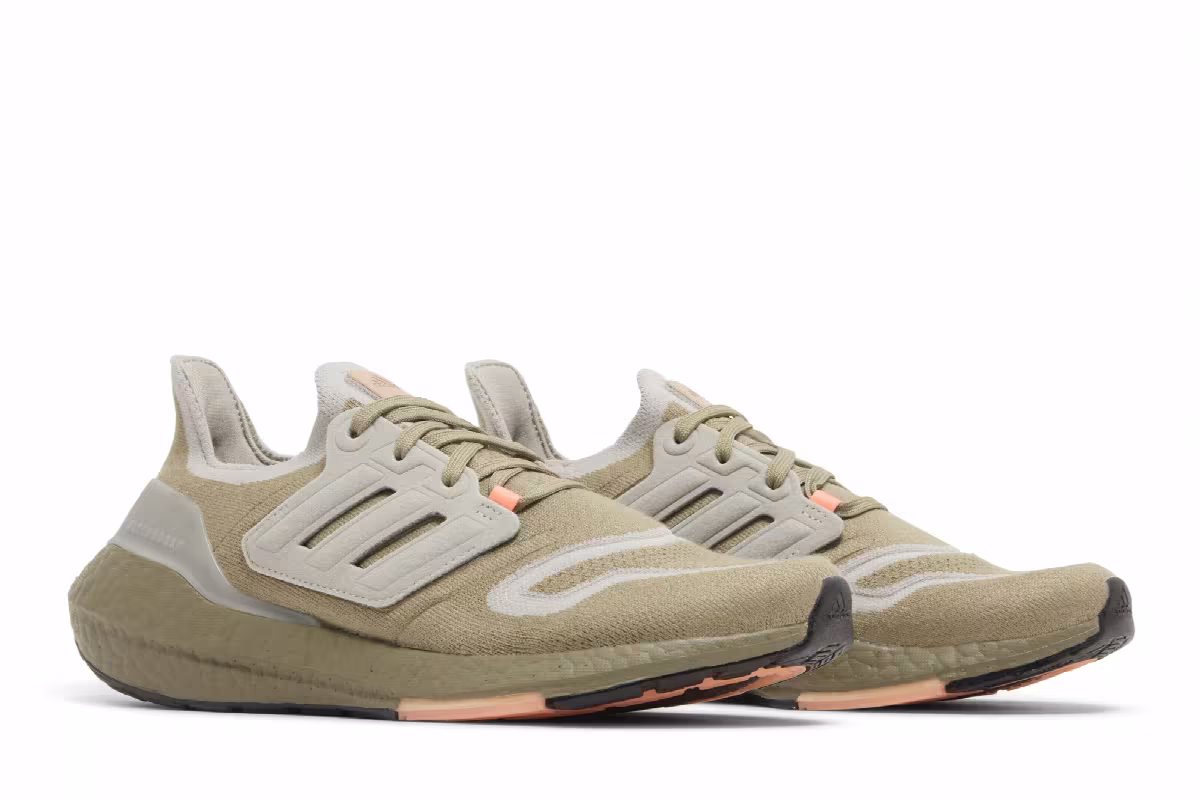 adidas UltraBoost 22 Orbit Green Beam Orange, view 9