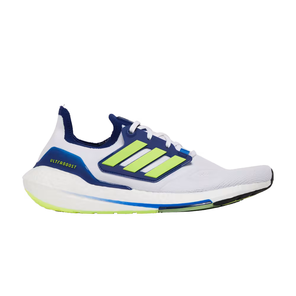 Adidas UltraBoost 22 White Solar Yellow Blue