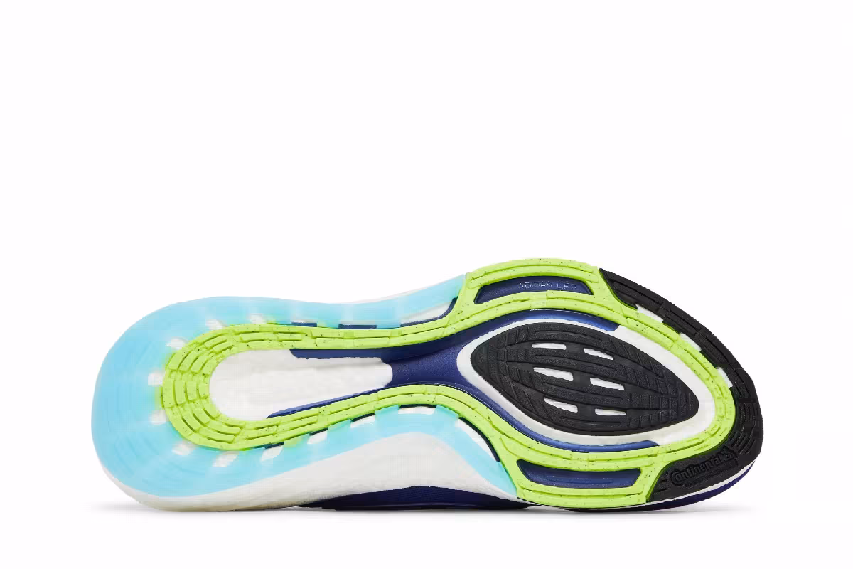 Adidas UltraBoost 22 Legacy Indigo Solar Yellow, view 5