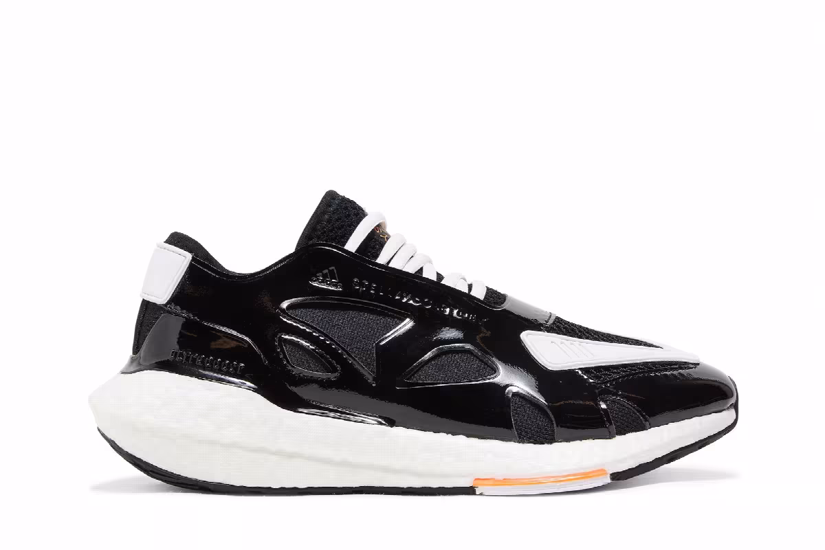 Stella McCartney x adidas Women's UltraBoost 22 Black White, view 2