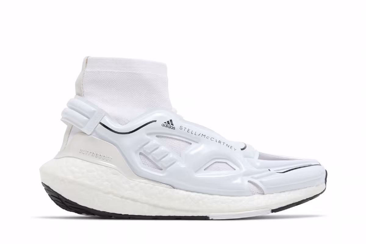 Stella McCartney x adidas Women's UltraBoost 22 Elevated Cloud White Core Black, view 2
