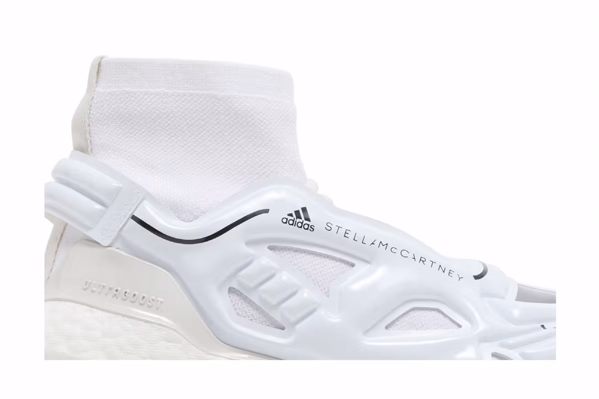 Stella McCartney x adidas Women's UltraBoost 22 Elevated Cloud White Core Black, view 3