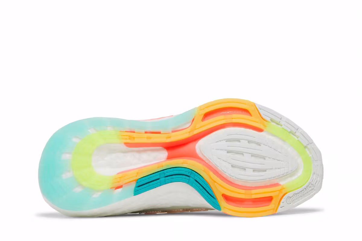 adidas Women's UltraBoost 22 White Turbo Mint, view 5