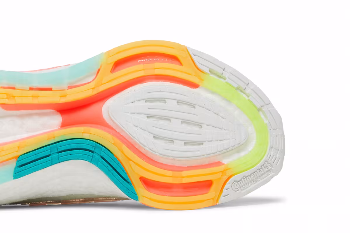 adidas Women's UltraBoost 22 White Turbo Mint, view 6