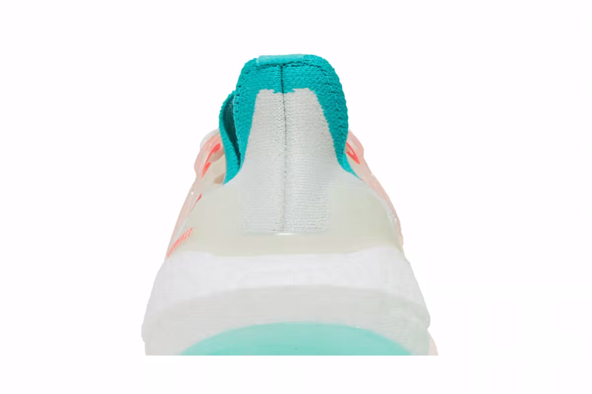 adidas Women's UltraBoost 22 White Turbo Mint, view 8