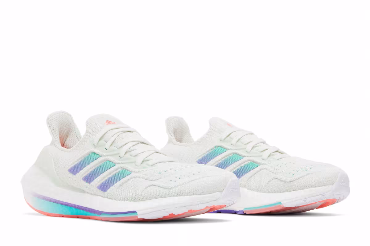 Adidas Women's UltraBoost 22 Heat.RDY White Tint Pulse Mint, view 9