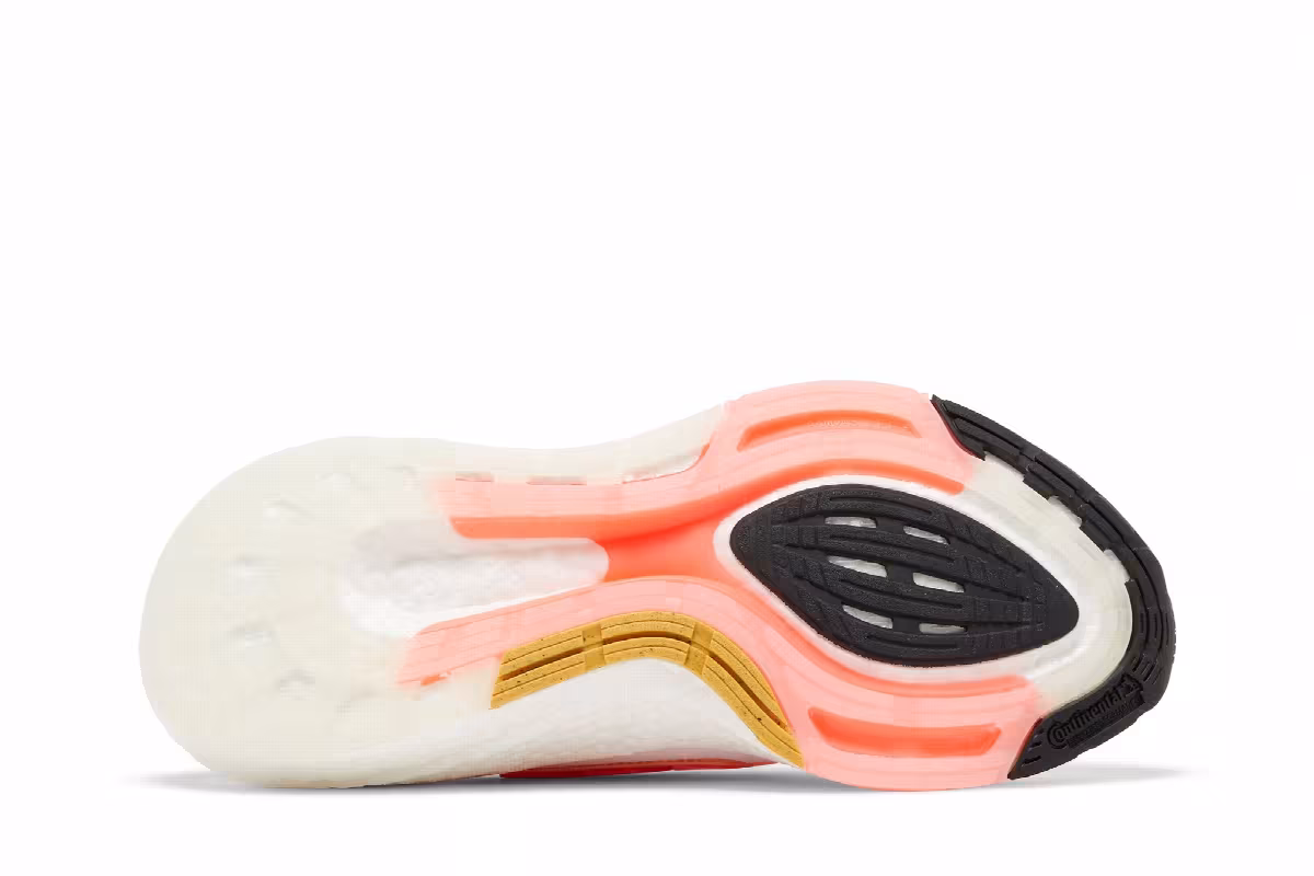 Adidas Women's UltraBoost 22 White Flash Orange, view 5