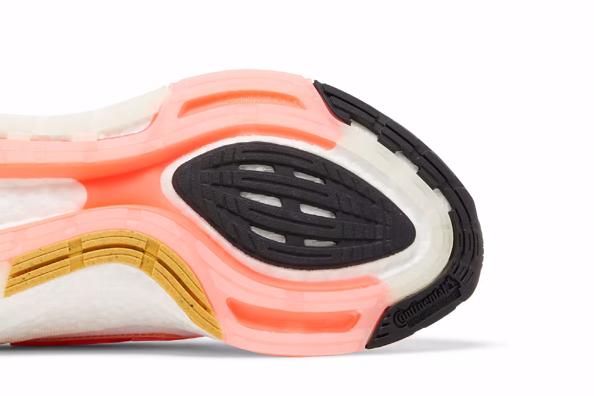 Adidas Women's UltraBoost 22 White Flash Orange, view 6