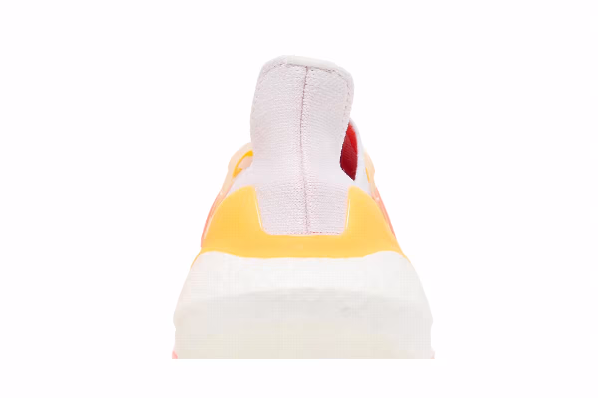 Adidas Women's UltraBoost 22 White Flash Orange, view 8