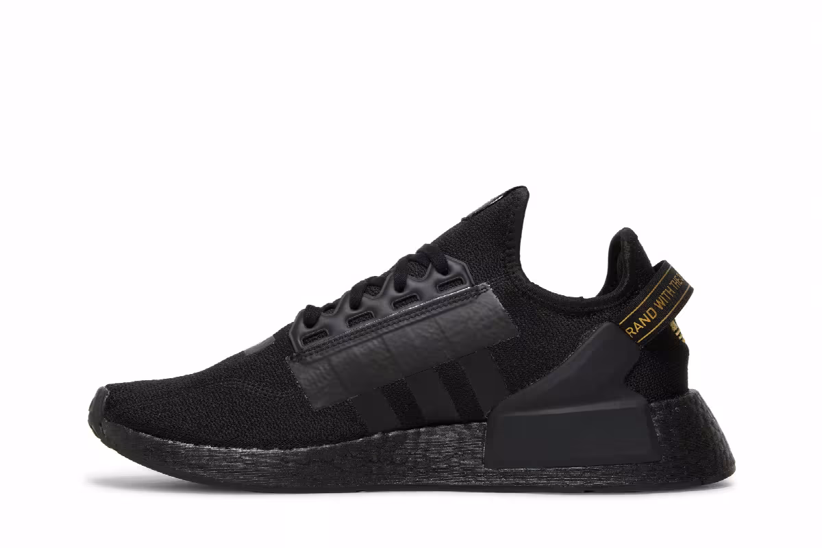 adidas NMD_R1 V2 Black Gold Metallic, view 4