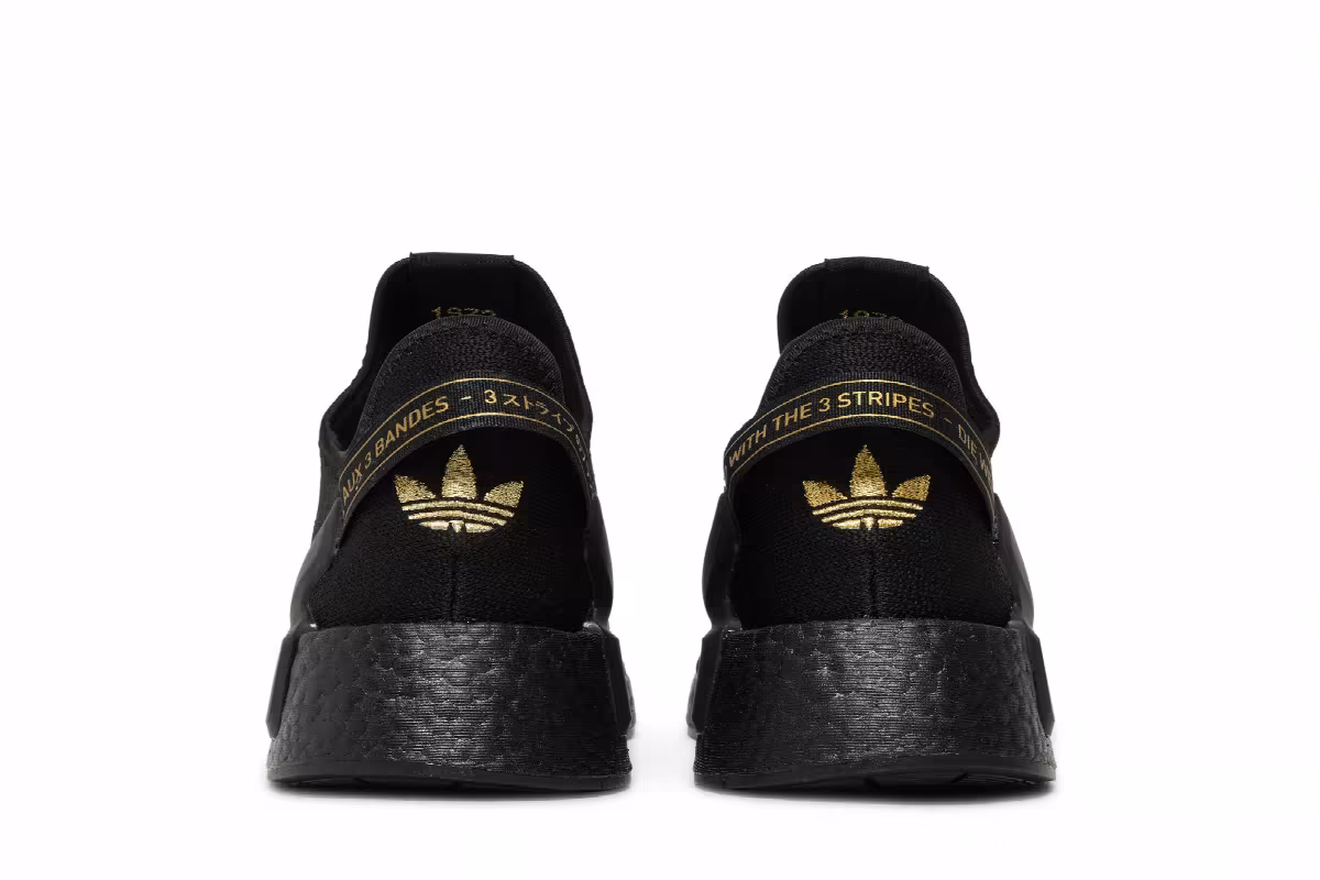 adidas NMD_R1 V2 Black Gold Metallic, view 7