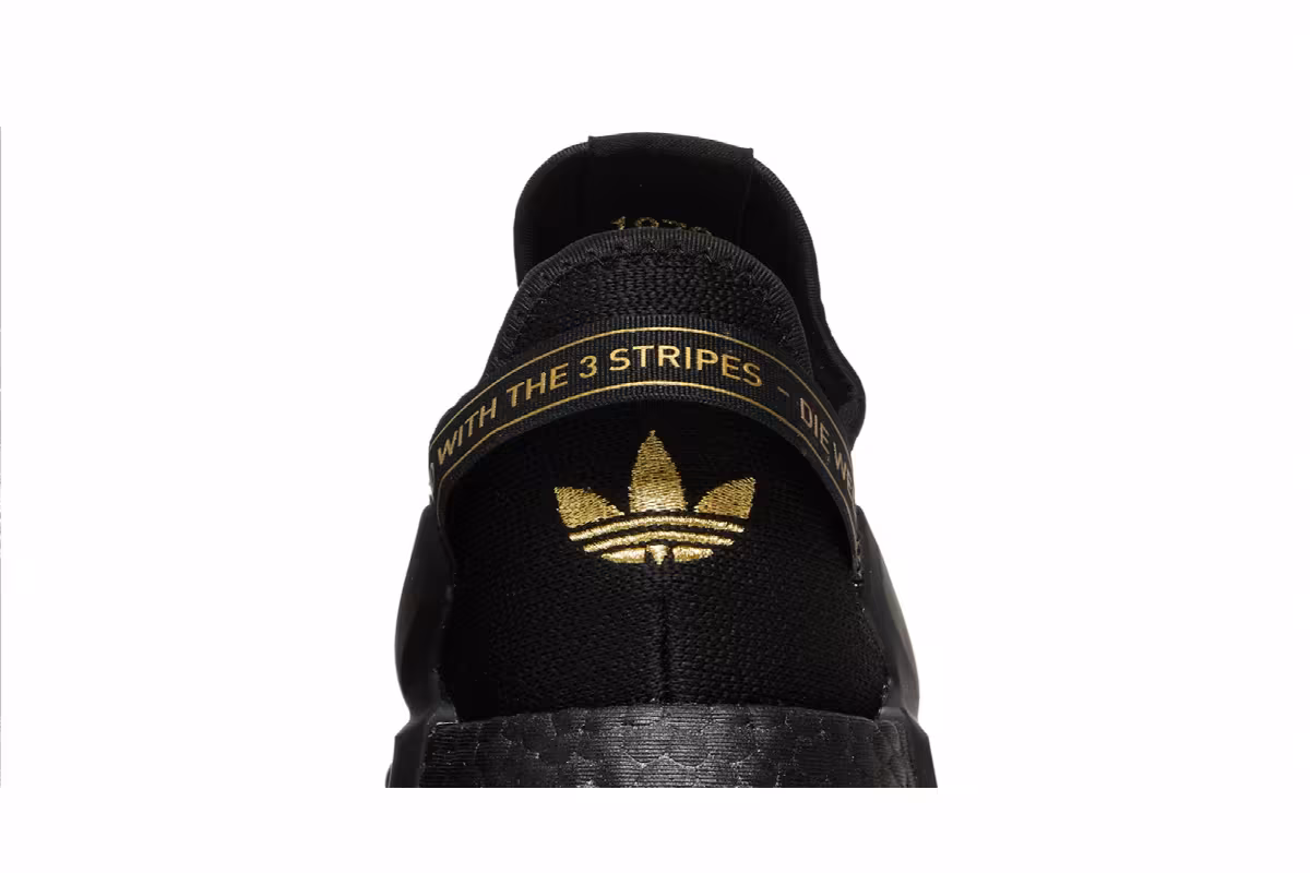 adidas NMD_R1 V2 Black Gold Metallic, view 8