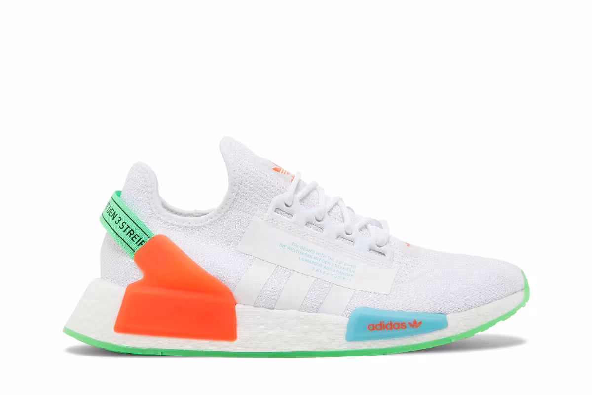 adidas NMD_R1 V2 Glow In The Dark - White Sonic Ink, view 2