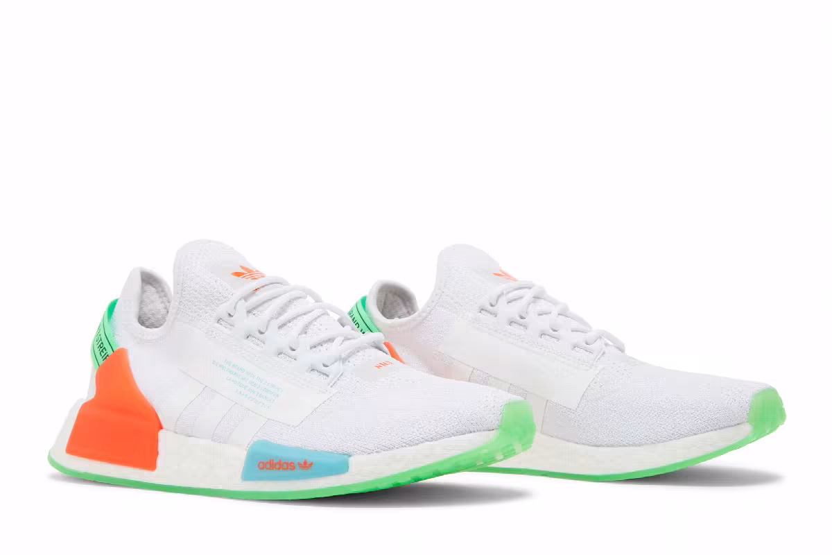 adidas NMD_R1 V2 Glow In The Dark - White Sonic Ink, view 9