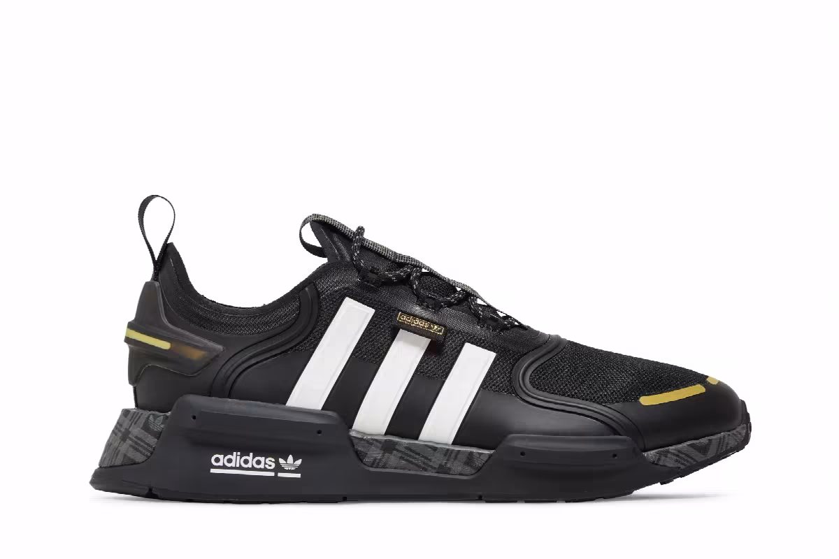 adidas NMD_R1 V3 Black Gold Metallic, view 2