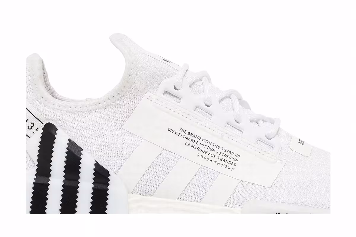 adidas NMD_R1 V2 White Black, view 3