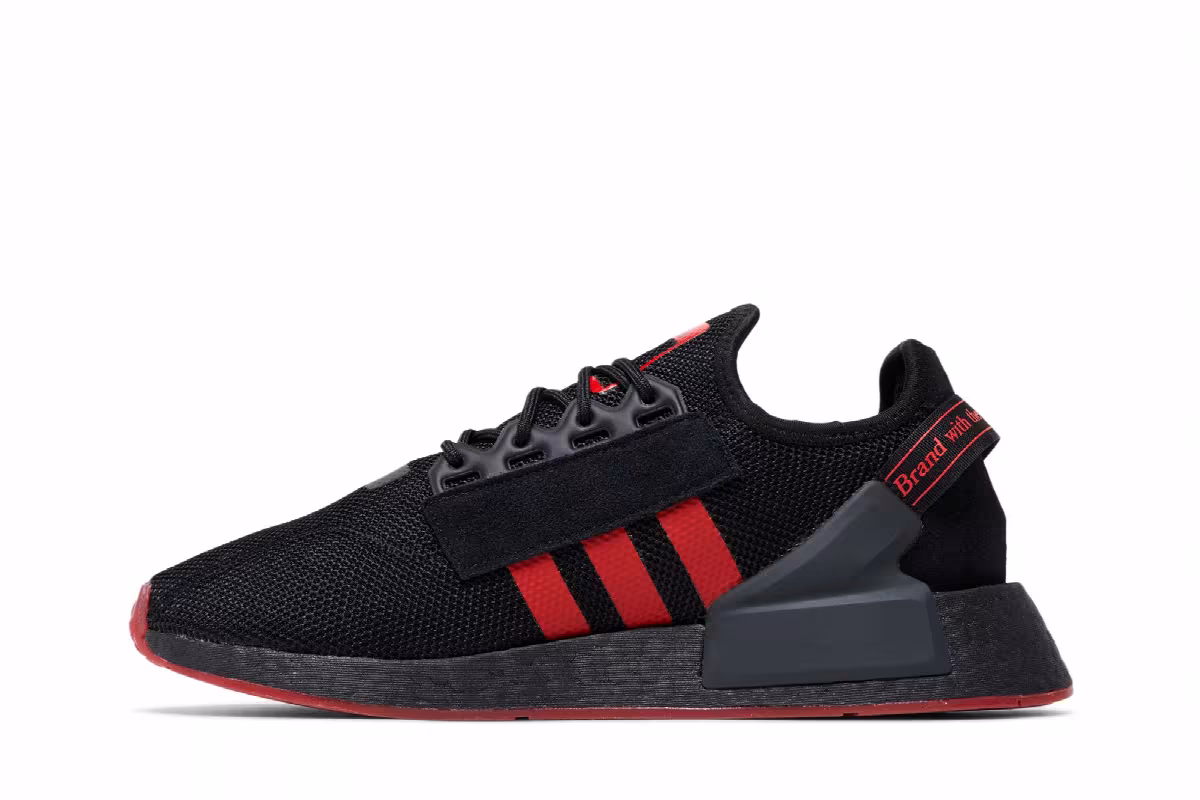 adidas NMD_R1 V2 Black Vivid Red, view 4