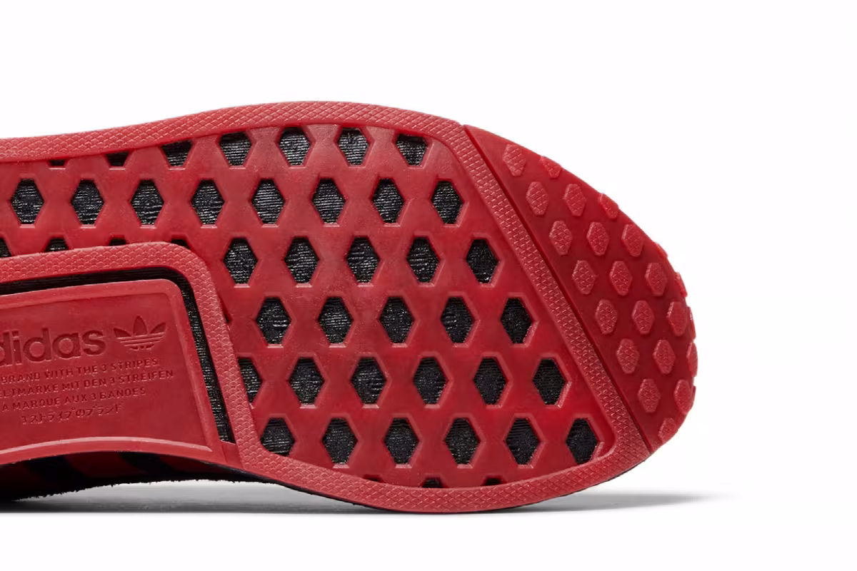 adidas NMD_R1 V2 Black Vivid Red, view 6