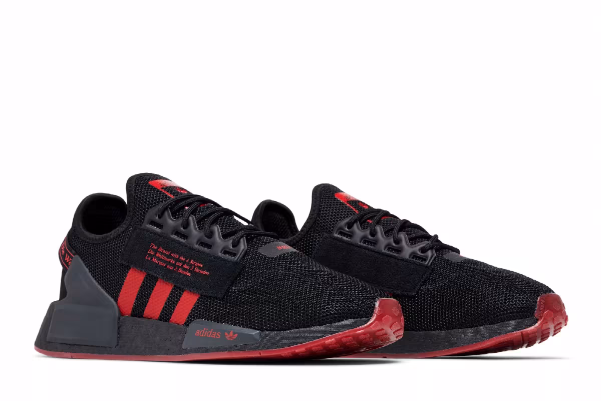 adidas NMD_R1 V2 Black Vivid Red, view 9
