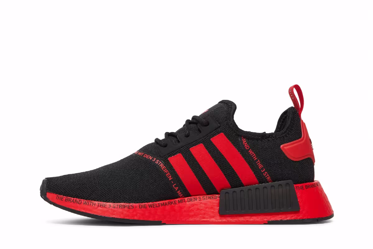 adidas NMD_R1 Black Vivid Red, view 4