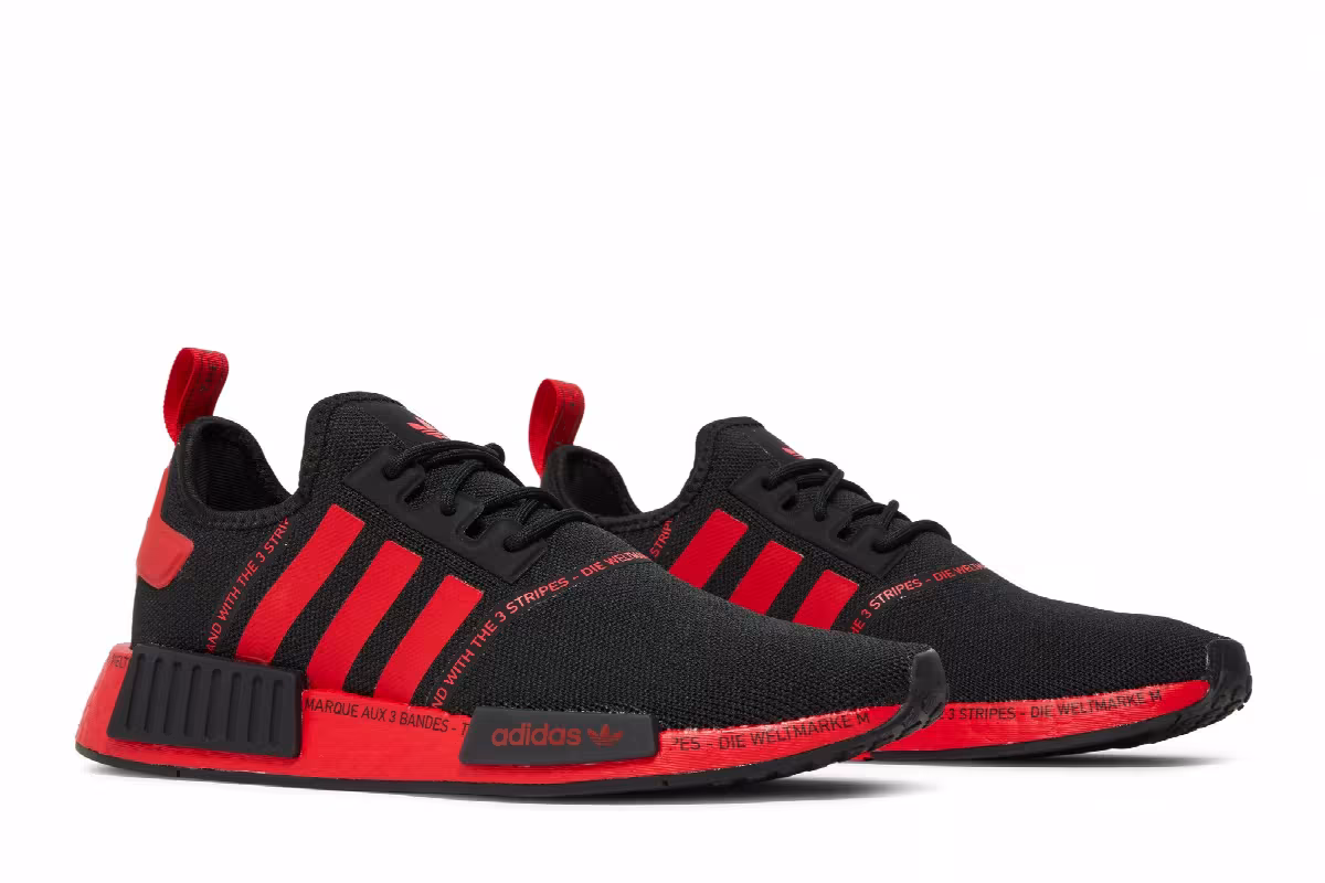adidas NMD_R1 Black Vivid Red, view 9