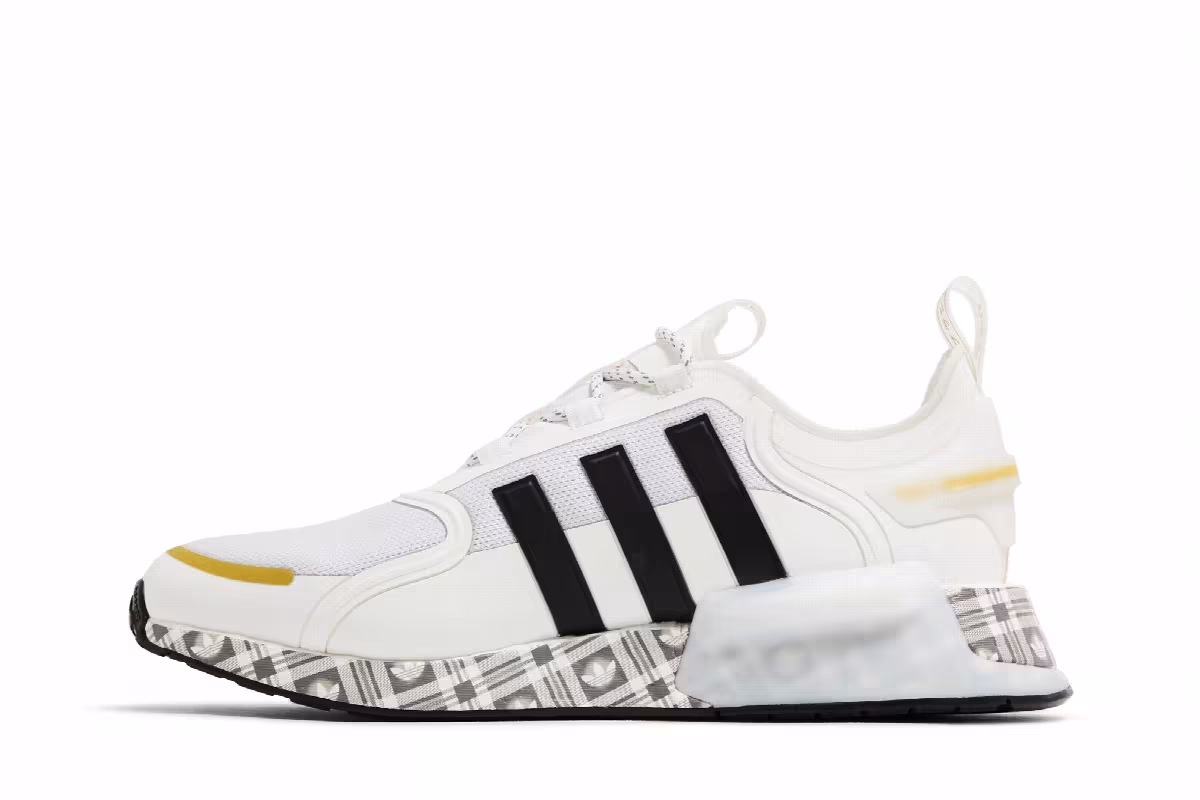 Adidas NMD_R1 V3 White Gold Plaid, view 4