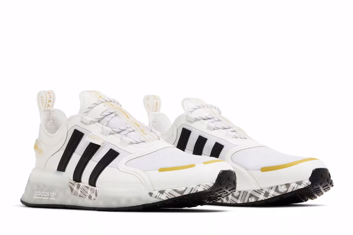 Adidas NMD_R1 V3 White Gold Plaid, view 9