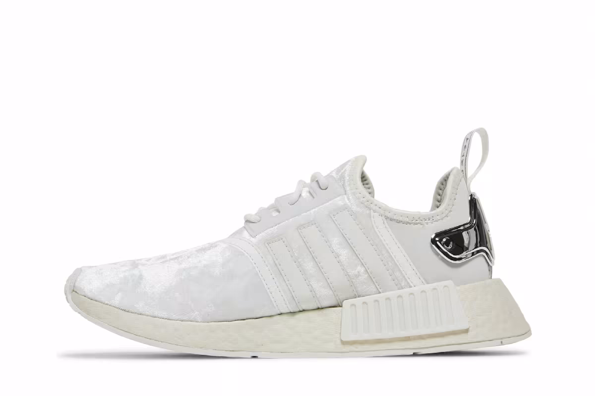 adidas Women's NMD_R1 White Silver Metallic, view 4