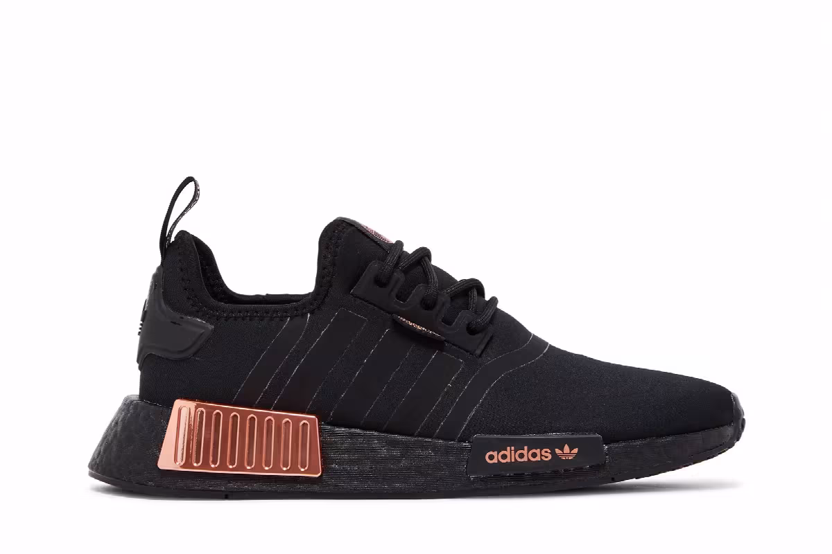 Adidas Women's NMD_R1 Black Rose Gold Metallic, view 2