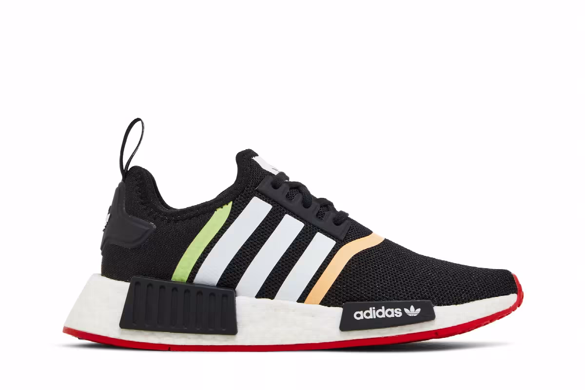 Adidas NMD_R1 J Black White, view 2