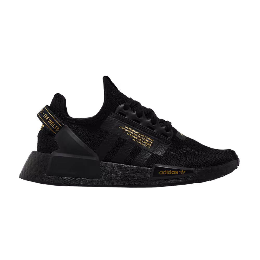 adidas NMD_R1 V2 J Black Gold Metallic