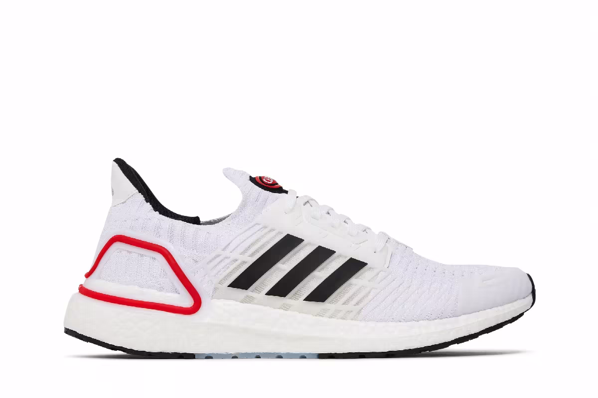 adidas UltraBoost ClimaCool 1 DNA White Vivid Red, view 2