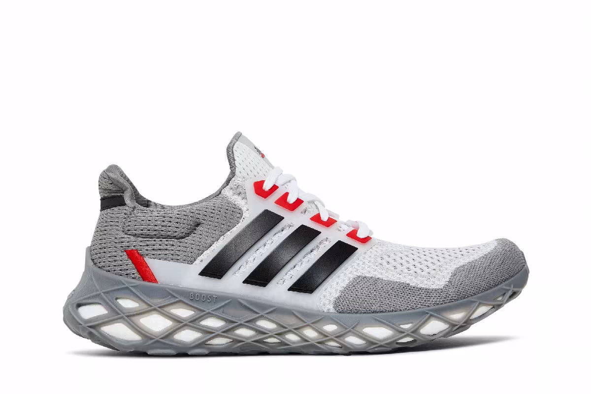 adidas UltraBoost Web DNA Grey Vivid Red, view 2