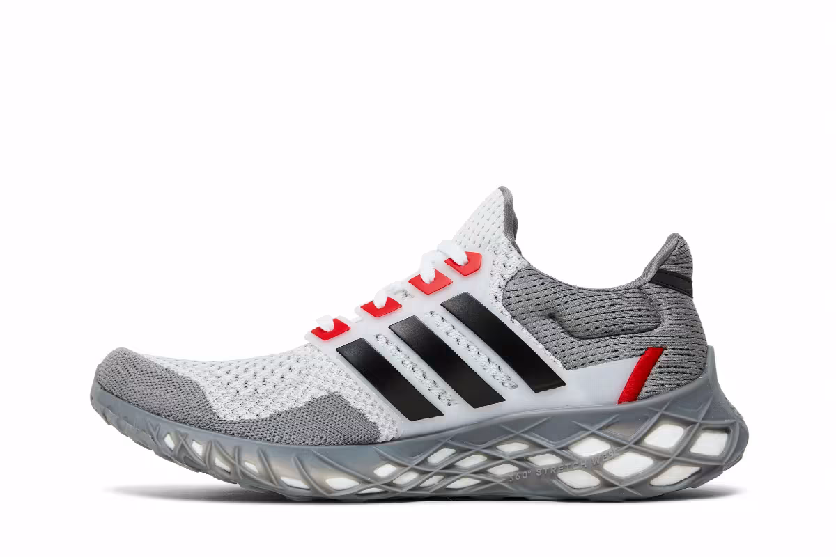 adidas UltraBoost Web DNA Grey Vivid Red, view 4