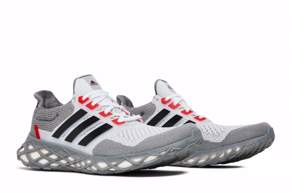 adidas UltraBoost Web DNA Grey Vivid Red, view 9