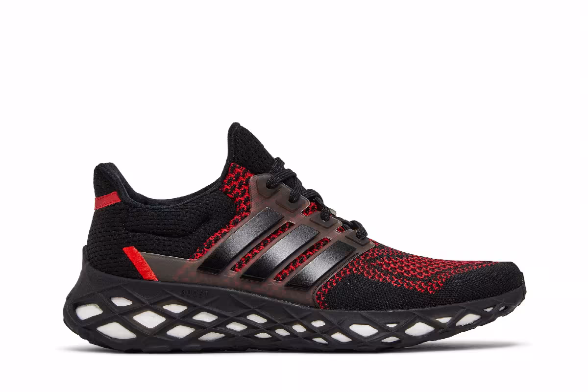 adidas UltraBoost Web DNA Black Vivid Red, view 2